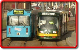 Centenary and City Class trams in Blackpool Centenary and City Class trams in Blackpool